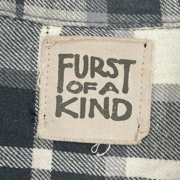 Furst of a Kind Womens Hi Low Long Sheer Back Plaid Button Up Shirt Oversize OS - Picture 9 of 12